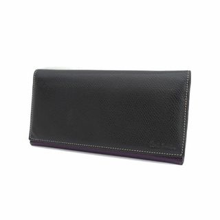 Paul Smith / ポールスミス ■二つ折り 長財布 レザー ブラック パープル 【財布/サイフ/ウォレット/wallet/コイン】 ブランド【中古】 [0990012824](長財布)