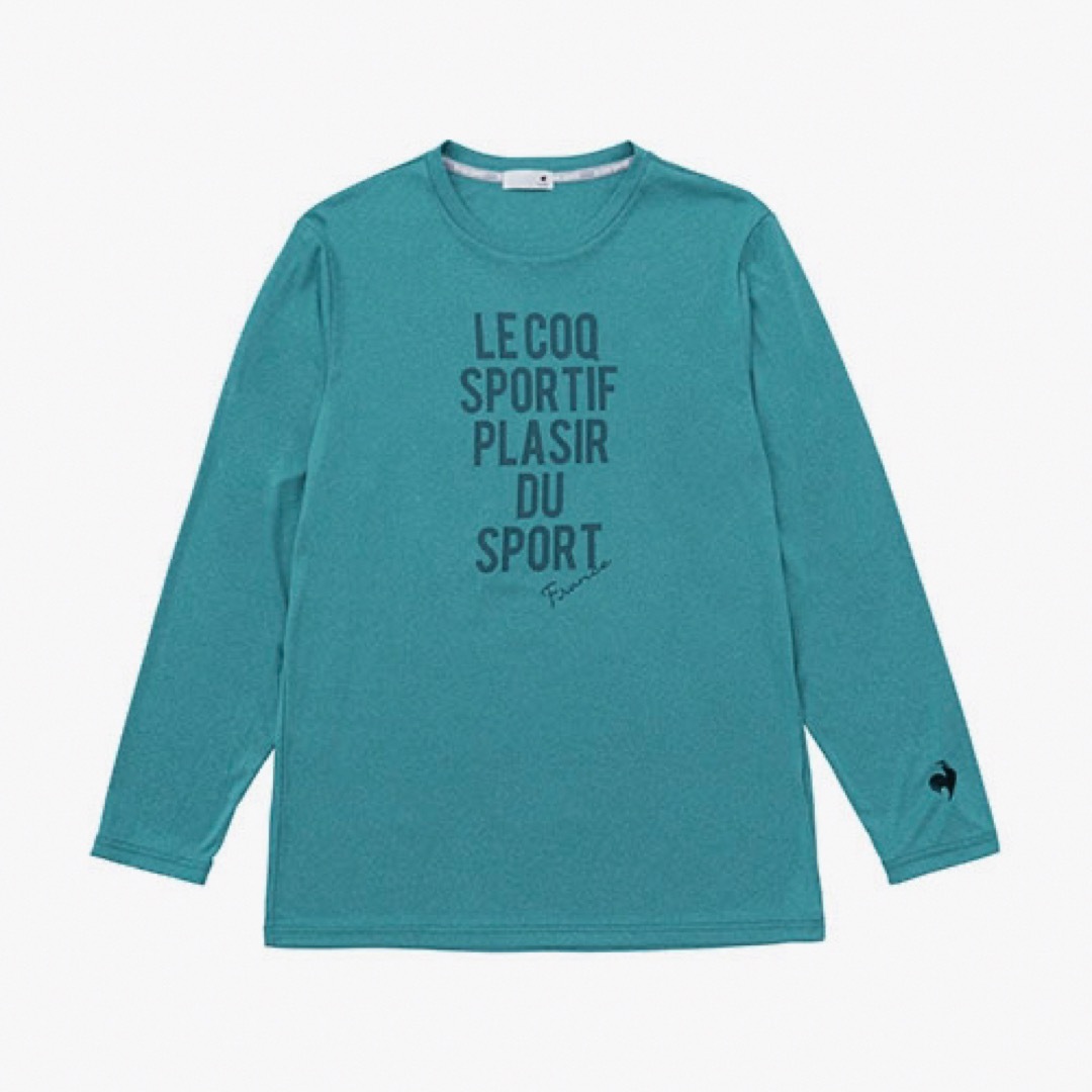 le coq sportif(ルコックスポルティフ)のルコックスポルティフ テニスウェア 長袖Tシャツ QTMWJB02緑メンズL新品 スポーツ/アウトドアのテニス(ウェア)の商品写真