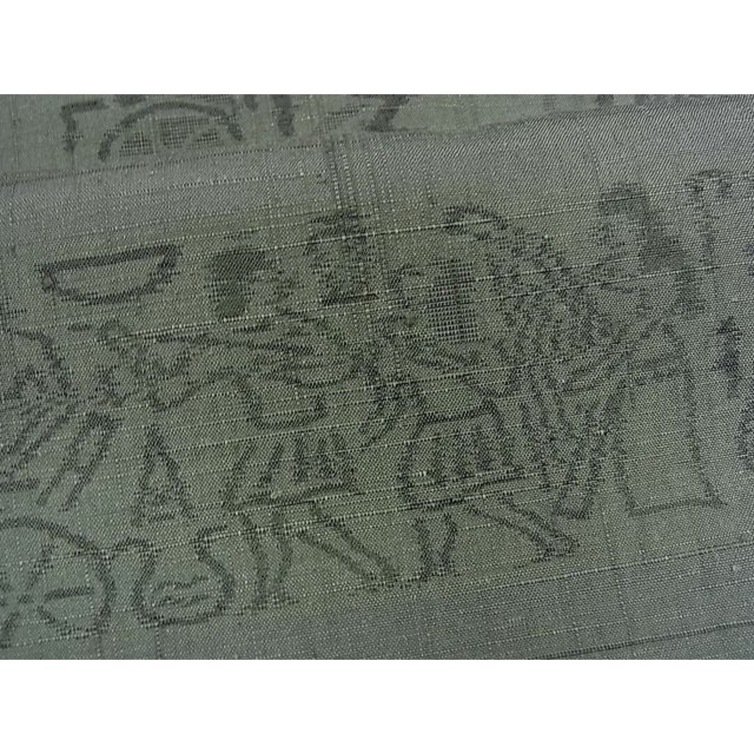 平和屋1■上質な紬　横段エジプト壁画文様　逸品　ze7743 レディースの水着/浴衣(着物)の商品写真