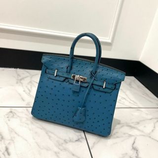 エルメス(Hermes)のHERMES エルメス バーキン25 オーストリッチ(ハンドバッグ)