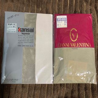 カンサイヤマモト(Kansai Yamamoto)の【新品未開封】kansai ジャンニバレンチノのストッキング2セット SML(タイツ/ストッキング)