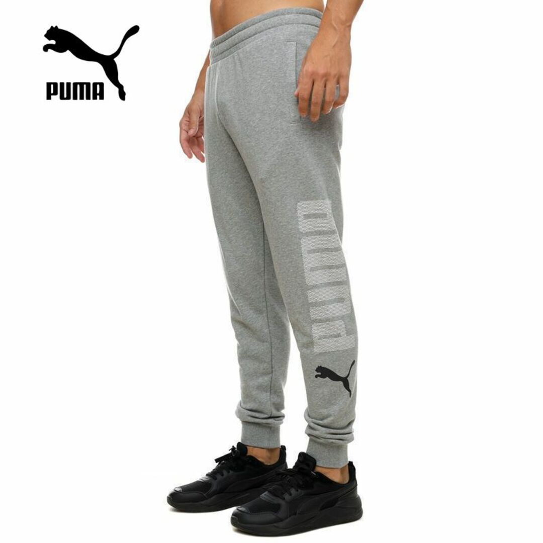 PUMA(プーマ)の新品 XL ★ Puma プーマ ビッグロゴ スウェット パンツ グレー USL メンズのパンツ(その他)の商品写真