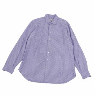 エトロ(ETRO)のエトロ ETRO シャツ レギュラーカラー ロングスリーブ 長袖 総柄 コットン トップス メンズ  イタリア製 44(S相当) ライトブルー(シャツ)