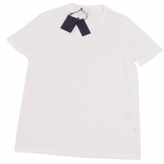 プラダ(PRADA)の未使用 プラダ PRADA Tシャツ 2022 クルーネック カットソー ショートスリーブ 半袖 無地 コットン トップス メンズ XL ホワイト(Tシャツ/カットソー(半袖/袖なし))