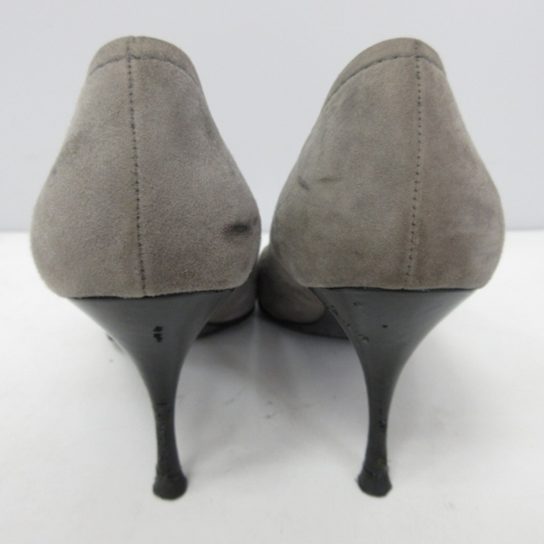 miumiu(ミュウミュウ)のミュウミュウ レザーパンプス シューズ ヒール グレー 約22.5㎝ IBO47 レディースの靴/シューズ(ハイヒール/パンプス)の商品写真