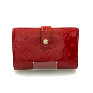 ルイヴィトン(LOUIS VUITTON)の〇〇LOUIS VUITTON ルイヴィトン モノグラム ヴェルニ ポルトフォイユ ヴィエノワ ポムダムール がま口財布 二つ折り財布 M93528 レッド(財布)