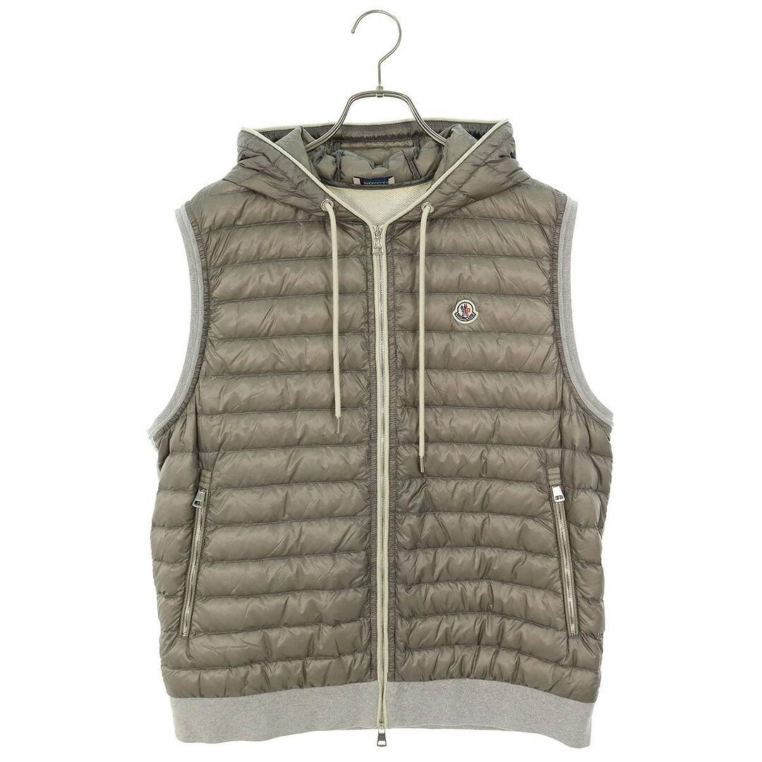 MONCLER(モンクレール)のモンクレール  MAGLIA GILET コットン切替フードナイロンダウンベスト メンズ XXL メンズのジャケット/アウター(ダウンベスト)の商品写真