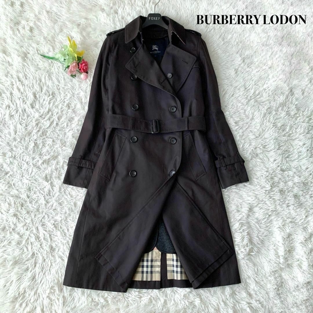 BURBERRY(バーバリー)の【美品】バーバリーロンドン トレンチコート ライナー ノバチェック ブラウン M レディースのジャケット/アウター(トレンチコート)の商品写真