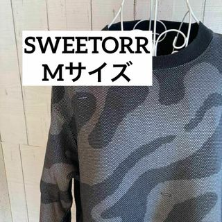 SWEETORR Mサイズ トレーナー　スウェット　ブラック　ドット(スウェット)