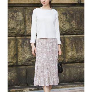 トッコクローゼット(TOCCO closet)のtocco はしごレース切り替えスカート(ロングスカート)