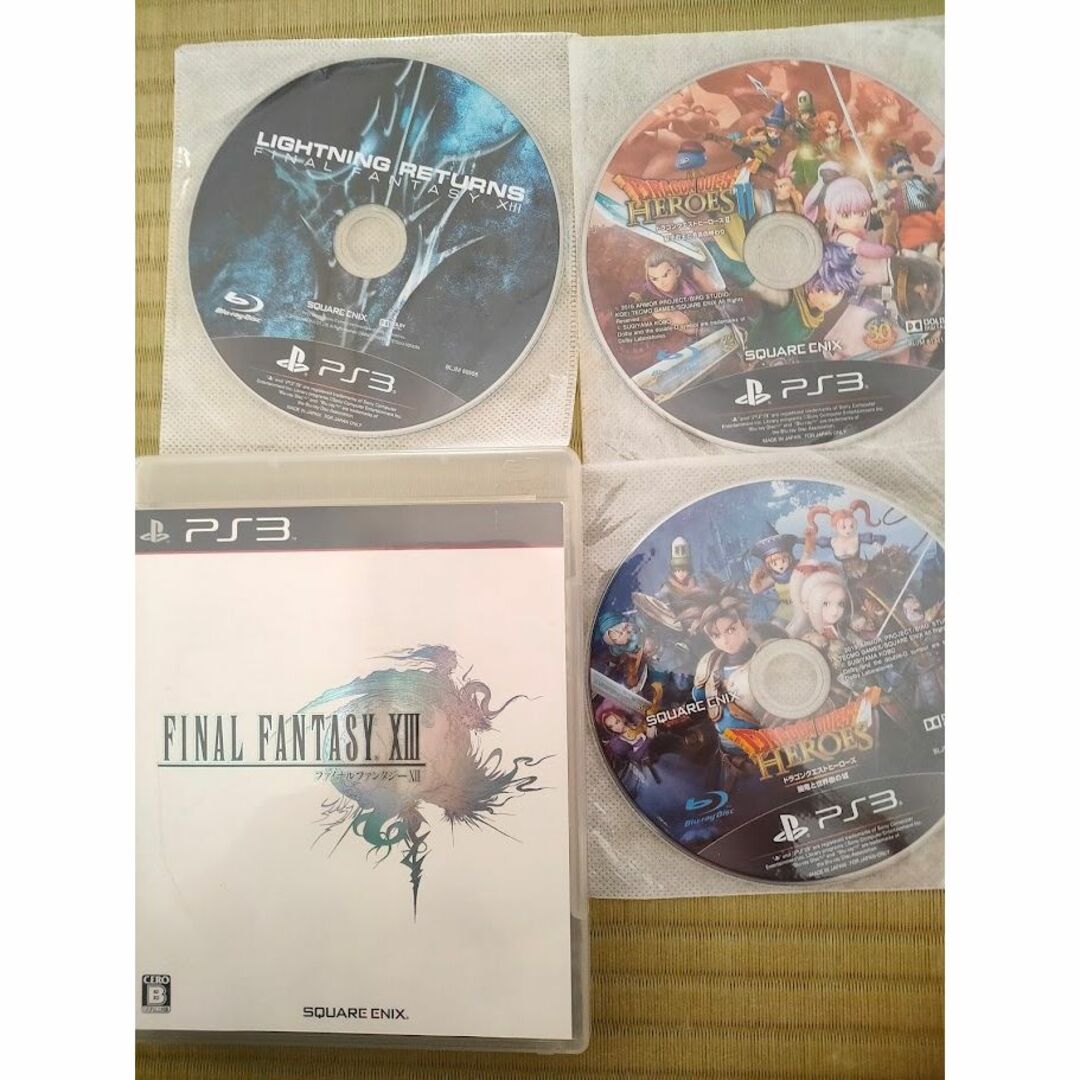 PlayStation3(プレイステーション3)のPS3　ドラクエヒーローズ1　2　FF13　FF13リターンズ　動作確認済み エンタメ/ホビーのゲームソフト/ゲーム機本体(家庭用ゲームソフト)の商品写真