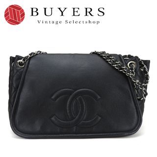 シャネル(CHANEL)の【中古】 シャネル ショルダーバッグ チェーンショルダー キャビアスキン ブラック シルバー金具 ココマーク 肩掛け 14番台 レディース 女性 CHANEL(ショルダーバッグ)