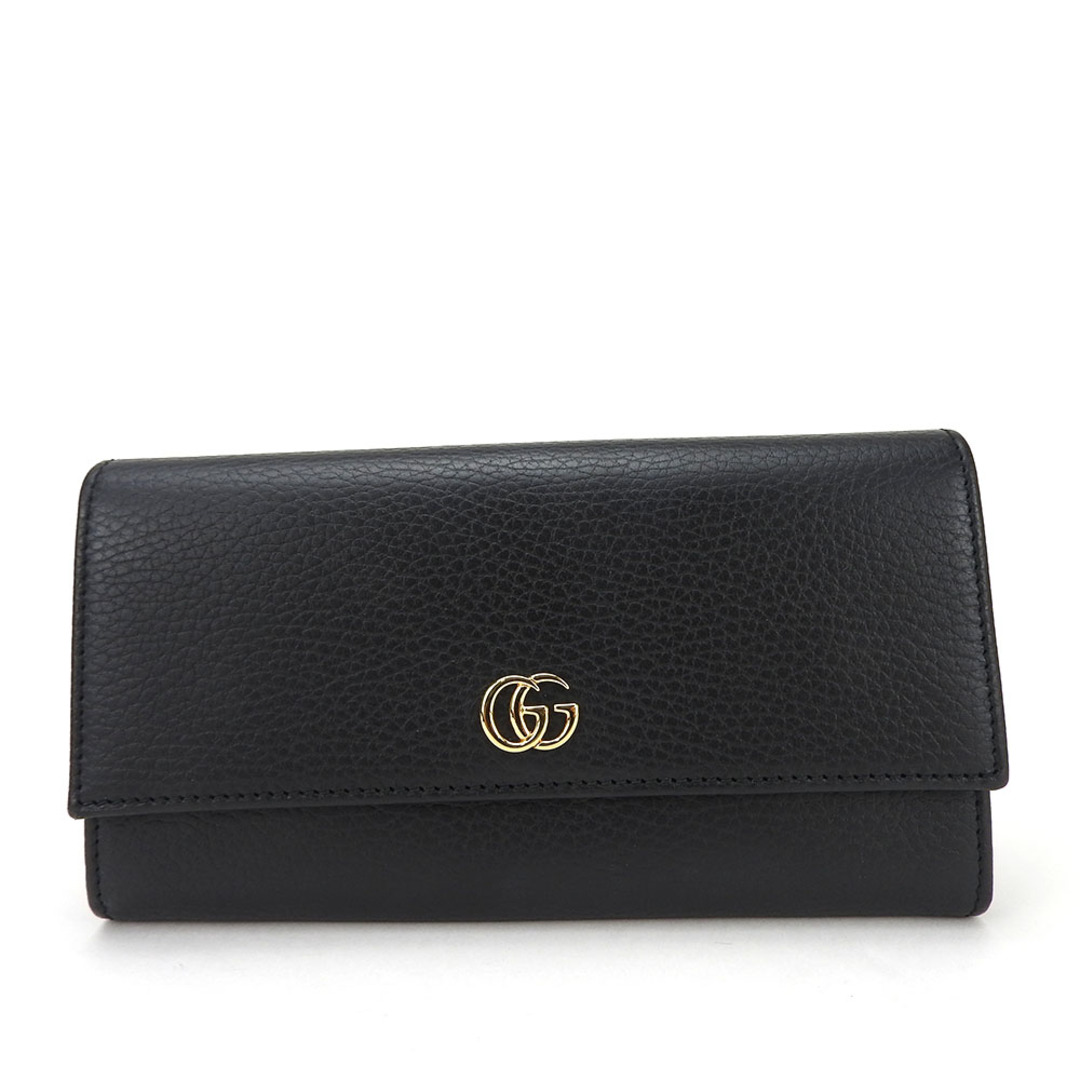 GUCCI - 【中古】 グッチ 長財布 456116 GGマーモント レザー GUCCI - 【中古】 グッチ 長財布 456116 GGマーモント レザー