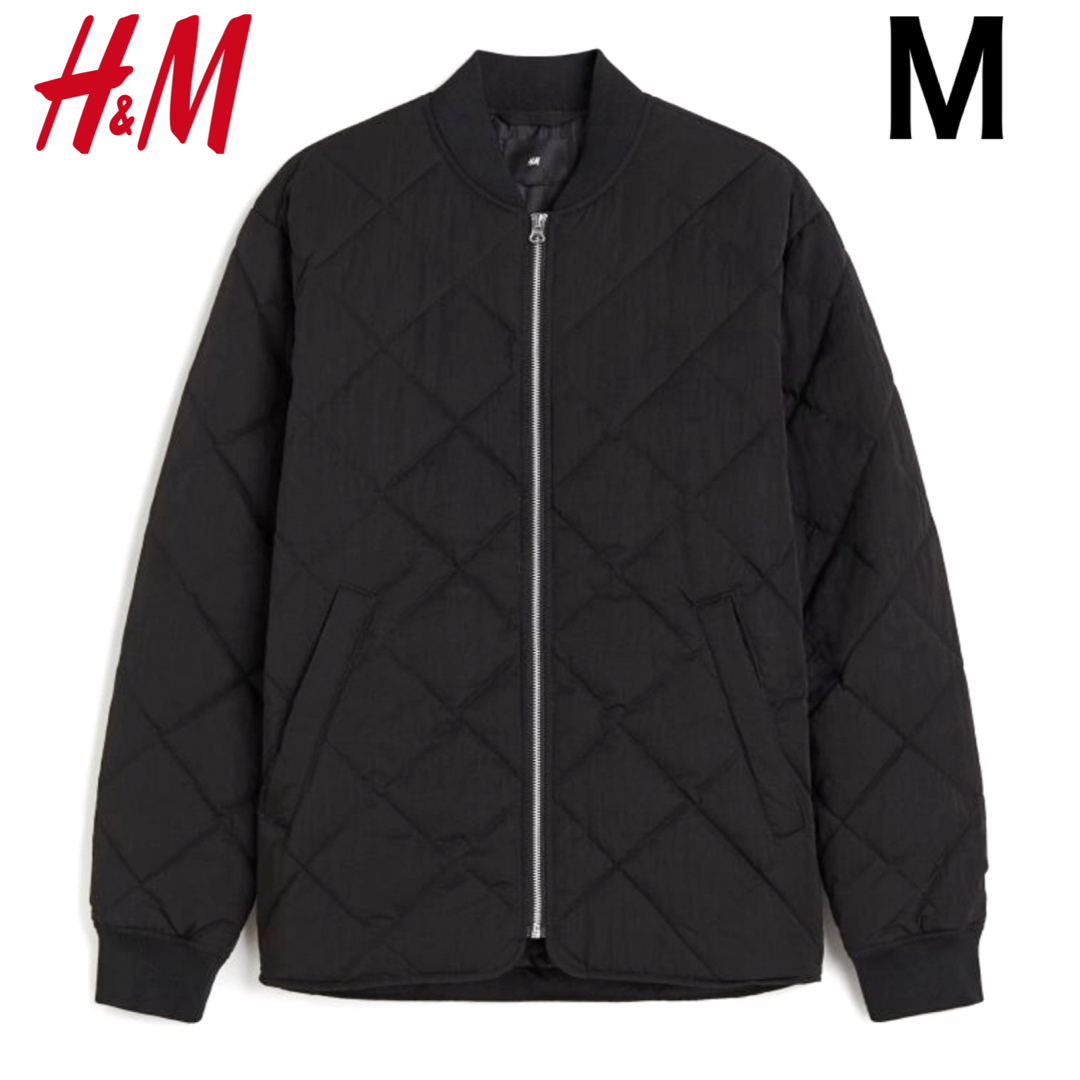 H&M - 新品 H&M キルティング ジャケット ブラック Mの通販 by