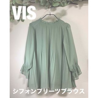 ヴィス(ViS)のVIS シフォンプリーツブラウス(シャツ/ブラウス(長袖/七分))