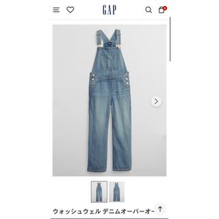 ギャップ(GAP)のGAP ウォッシュウェルオーバーオール(デニム/ジーンズ)