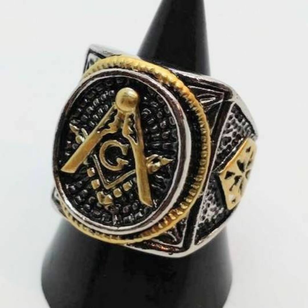 【２９号】秘密結社　リング　指輪　フリーメイソン　ストリート　ロック　パンク メンズのアクセサリー(リング(指輪))の商品写真
