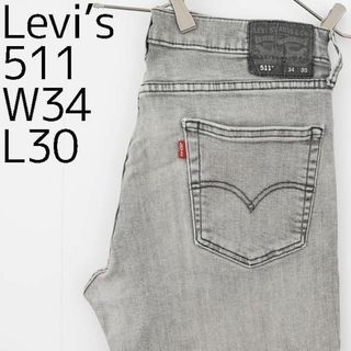 リーバイス(Levi's)のW34 Levi's リーバイス511 ワイドデニム バギーパンツ グレー 黒(デニム/ジーンズ)