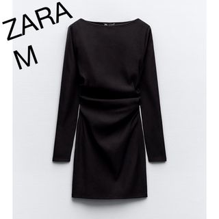 ザラ(ZARA)のギャザーストレッチワンピース(ミニワンピース)