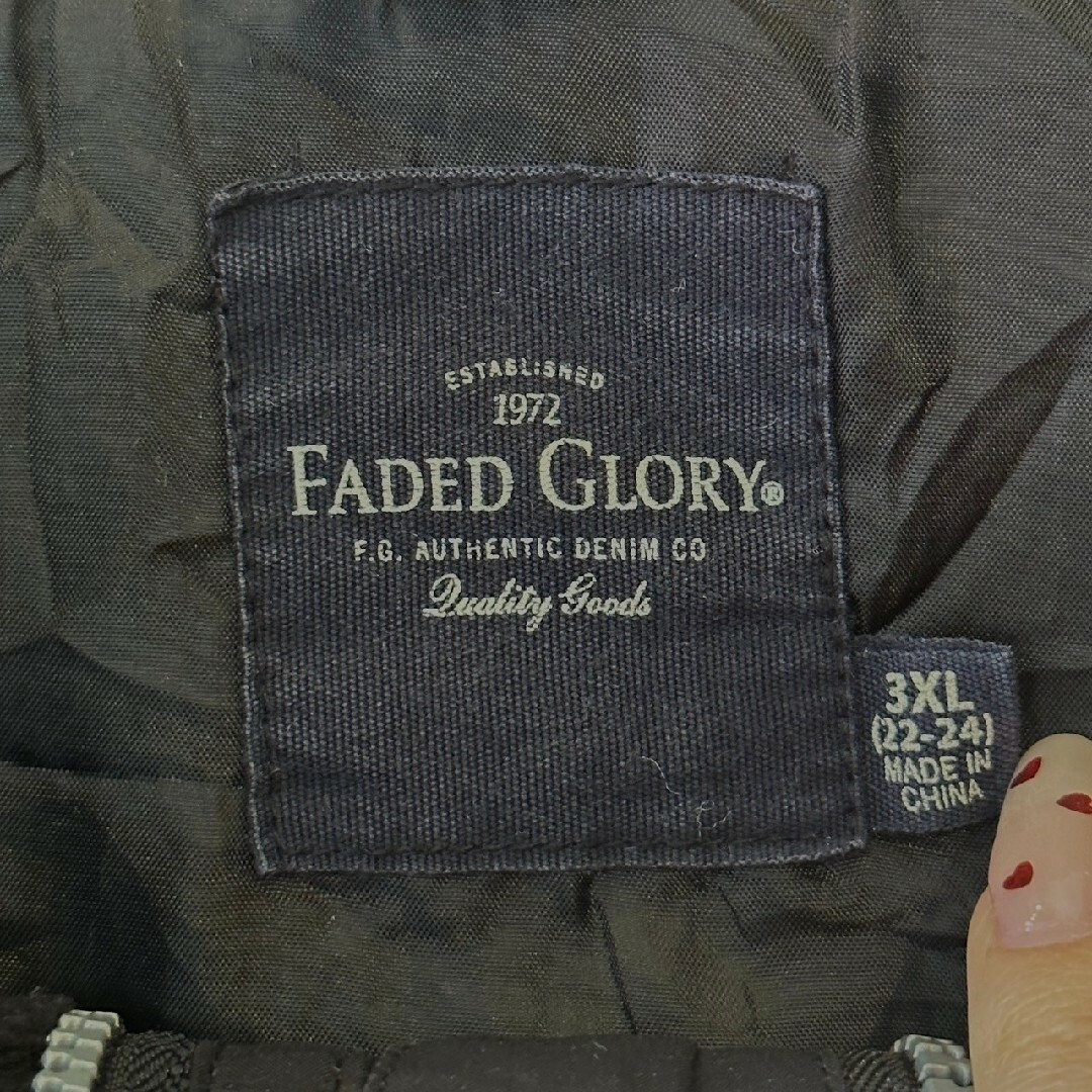 FADED GLORY　フーディコート　ブラック レディースのジャケット/アウター(ナイロンジャケット)の商品写真