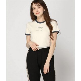 ゲス(GUESS)のSignature Crop Tee GUESS クリーム(Tシャツ/カットソー(半袖/袖なし))