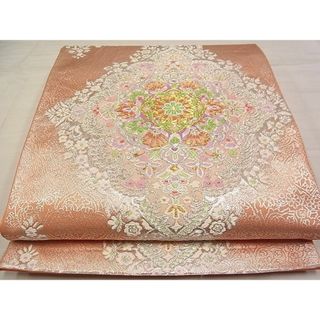 平和屋1■六通柄袋帯　唐織　菱花文　金銀糸　逸品　vf7637(帯)