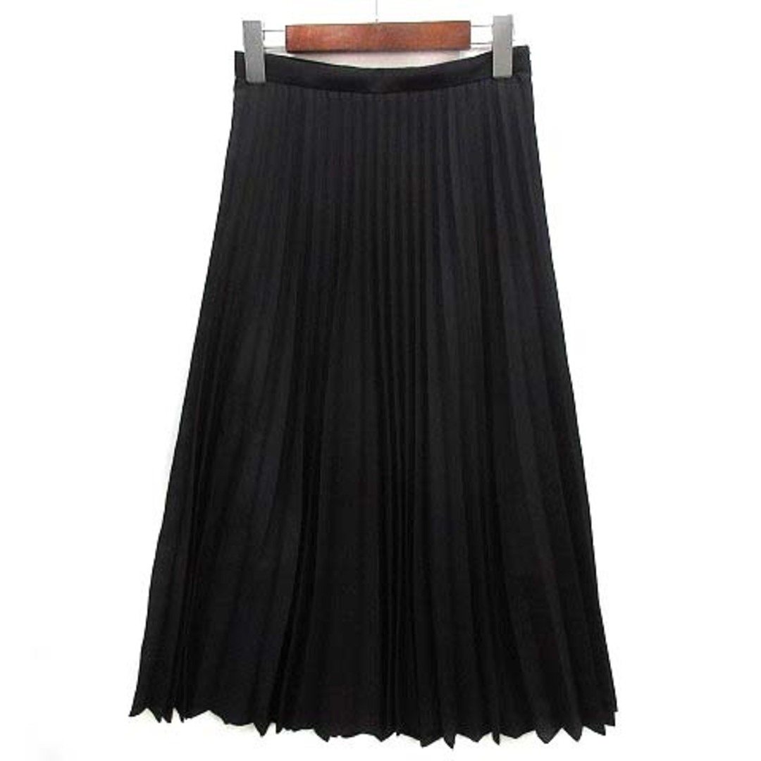 UNTITLED(アンタイトル)のアンタイトル UNTITLED プリーツ ロング スカート ブラック 黒 1 レディースのスカート(ロングスカート)の商品写真