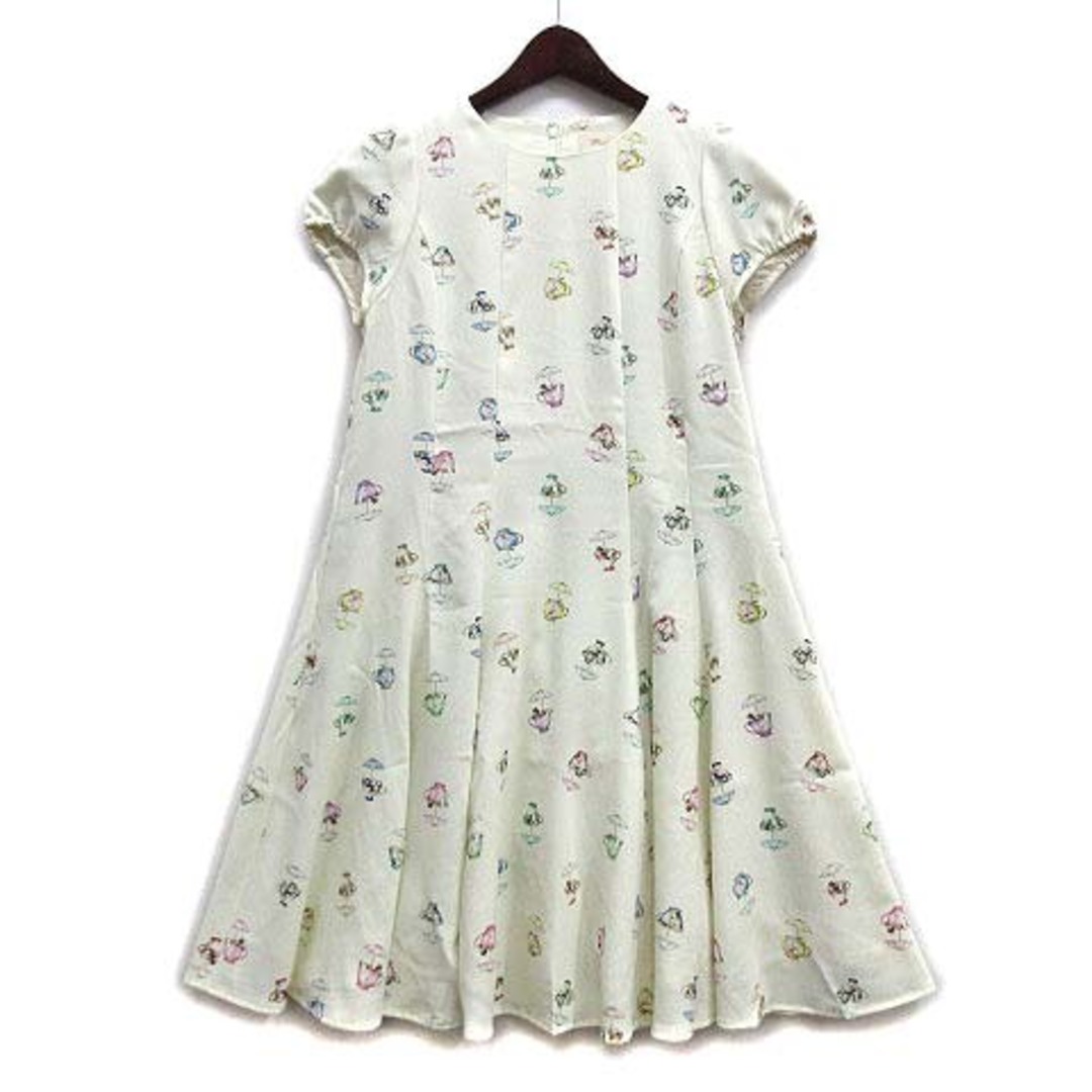 franche lippee(フランシュリッペ)のフランシュリッペ ティーカップ ねこ くるくる ワンピース ドット 半袖 M レディースのワンピース(ミニワンピース)の商品写真