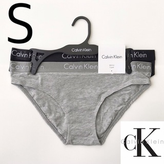 カルバンクライン(Calvin Klein)のck レア 下着 USA カルバンクライン ショーツ 2枚 S 黒 グレー(ショーツ)