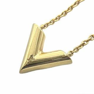 ルイヴィトン(LOUIS VUITTON)の【在庫一掃】LOUIS VUITTON ルイヴィトン ネックレス エセンシャルV ペンダント アクセサリー アジャスター付き メンズ レディース 男女兼用    M61083 ゴールド ユニセックス 約9.6g【中古品】(ネックレス)