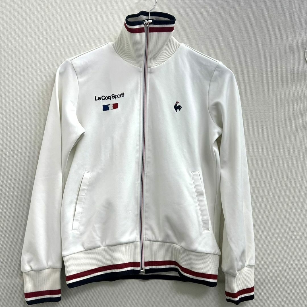 le coq sportif(ルコックスポルティフ)の【ルコックスポルティフ トラックジャケットジャージ レディースＭ ホワイト】 スポーツ/アウトドアのゴルフ(ウエア)の商品写真