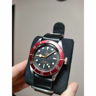 チュードル(Tudor)の☆保証内美品☆TUDOR  ブラックベイ  ブラウンレザー自動巻(腕時計(アナログ))