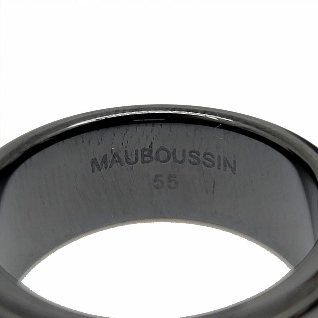 MAUBOUSSIN　モーブッサン　トレワール　デュデモン　リング　ブラックセラミック/K18WG/ダイヤ　約14.5号　ジュエリー　アクセサリー　メンズ　レディース メンズのアクセサリー(リング(指輪))の商品写真