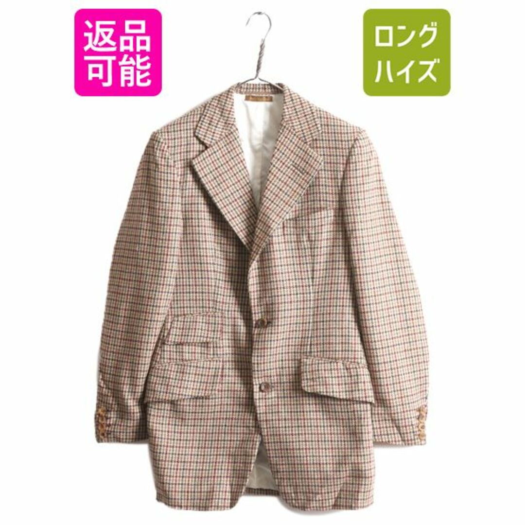 イギリス製  ターンブル&アッサー ツイード テーラード ジャケット メンズ S / ブレザー Turnbull&Asser チェック チェンジポケット 英国製 メンズのジャケット/アウター(テーラードジャケット)の商品写真