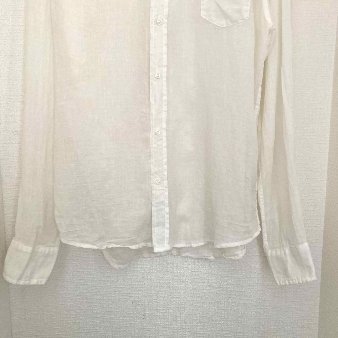 Frank&Eileen(フランクアンドアイリーン)のフランクアンドアイリーン　シアーシャツ　ホワイト　透け感　メンズ　アメリカ製　S メンズのトップス(シャツ)の商品写真