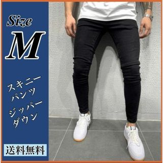 M スキニー デニム フィット感 バックスタイル ジーンズ 韓国 オルチャン 黒(その他)