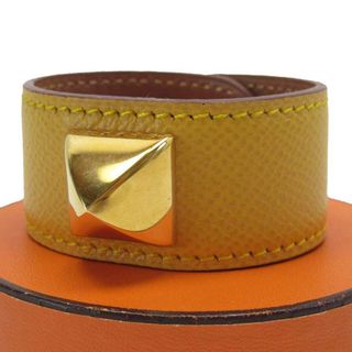 エルメス(Hermes)のエルメス HERMES バングル ブレスレット メドール レザー イエロー系 レディース 送料無料【中古】 g1947b(ブレスレット/バングル)