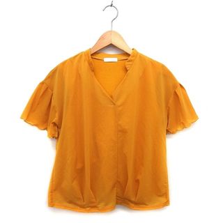 インデックス(INDEX)のインデックス シャツ ブラウス シフォン タック ドロップショルダー 半袖 M(シャツ/ブラウス(半袖/袖なし))