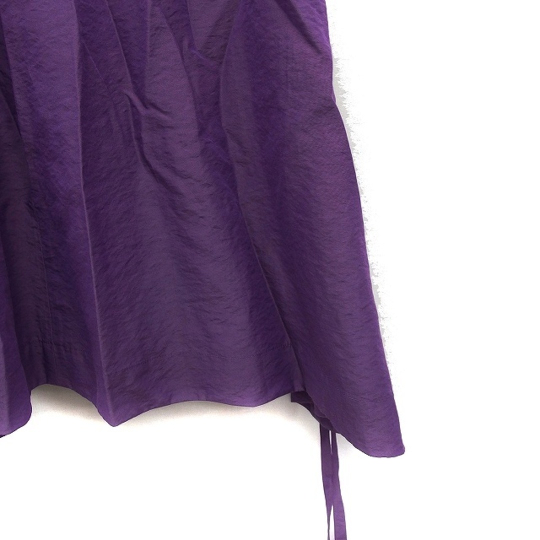 other(アザー)のイリゼ irise フレア スカート ロング丈 リボン 無地 2 パープル 紫 レディースのスカート(ロングスカート)の商品写真