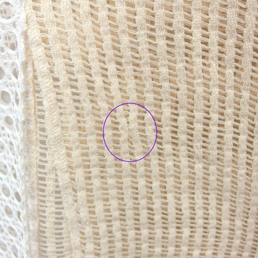 JEANASIS(ジーナシス)のジーナシス JEANASIS かぎ針編み カットソー チュニック 切替 柄編み レディースのトップス(その他)の商品写真