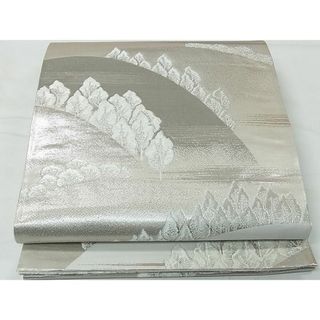 平和屋1■六通柄袋帯　遠山樹林文　プラチナ箔　逸品　ku0019(帯)