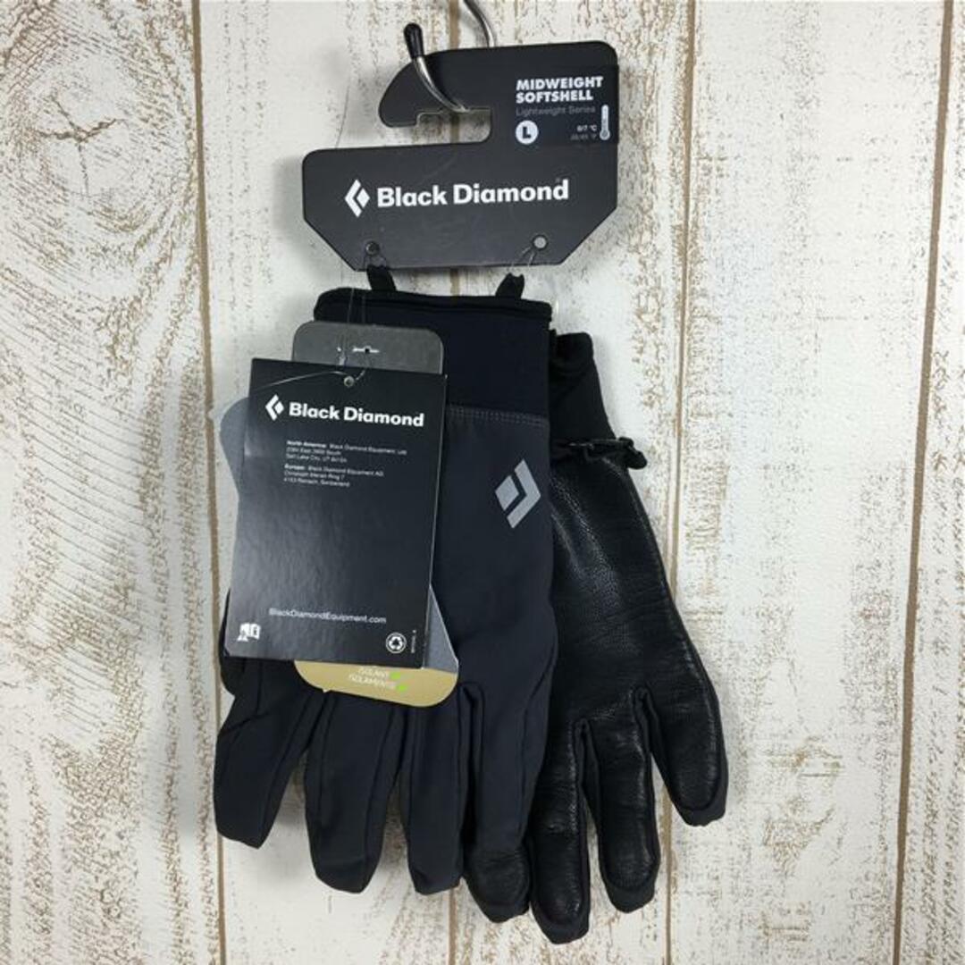 Black Diamond(ブラックダイヤモンド)のUNISEX L  ブラックダイヤモンド ミッドウェイト ソフトシェル グローブ Midweight Softshell Gloves プリマロフトゴールドインサレーション 0/7℃ BLACK DIAMOND BD71620/BD801041 ブラック系 メンズのメンズ その他(その他)の商品写真