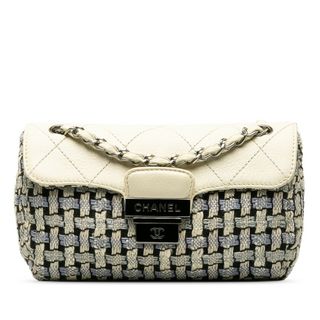 シャネル(CHANEL)のシャネル ワイルドステッチ ココマーク ツイード シルバー金具 チェーン ショルダーバッグ ウール レディース CHANEL 【228-37803】(ショルダーバッグ)