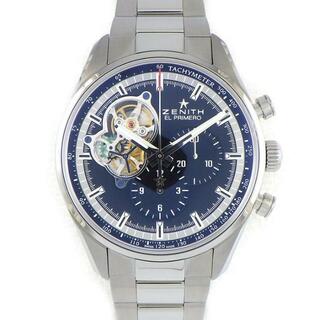 ゼニス(ZENITH)のゼニス ZENITH 腕時計 クロノマスター エルプリメロ オープン 03.2040.4061/21.M2040 クロノグラフ タキメーター スモールセコンド 裏スケ ブラック 文字盤 SS 黒 自動巻き 【箱・保付き】 【中古】(腕時計(アナログ))