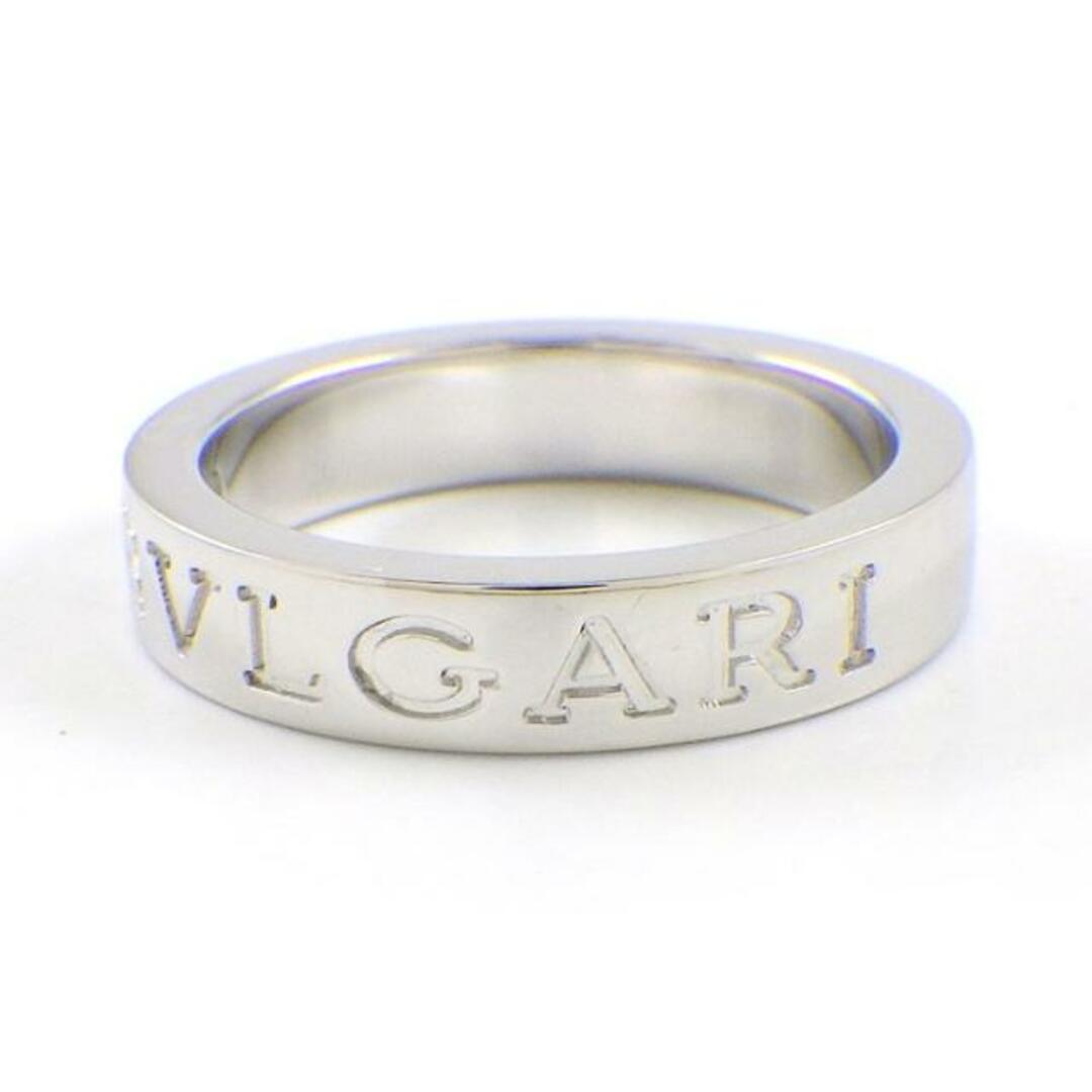 BVLGARI(ブルガリ)のブルガリ BVLGARI リング B-zero1 ビーゼロワン エッセンシャル バンド 339984 ダブルロゴ 1ポイント ダイヤモンド 0.04ct K18WG 11.5号 【中古】 レディースのアクセサリー(リング(指輪))の商品写真