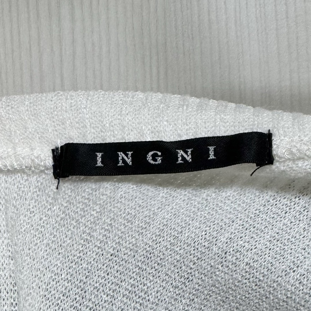 INGNI(イング)の【新品未使用/汚れ有り】INGNI ニット 七分袖 バックリボン レディースのトップス(ニット/セーター)の商品写真