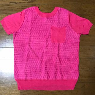 ピーチジョン(PEACH JOHN)の新品☆YUUKI.Y×PJ☆コラボ☆マゼンタ・総刺繍・トップス・ニットT(シャツ/ブラウス(半袖/袖なし))