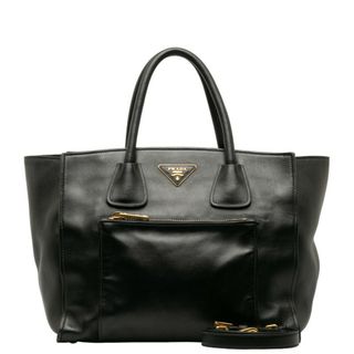 プラダ(PRADA)のプラダ 三角ロゴプレート ゴールド金具 ハンドバッグ ショルダーバッグ 2WAY レザー レディース PRADA 【1-0138367】(ハンドバッグ)