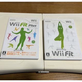 ニンテンドウ(任天堂)のWii Fitバランスボード&ソフト2本セット(家庭用ゲームソフト)