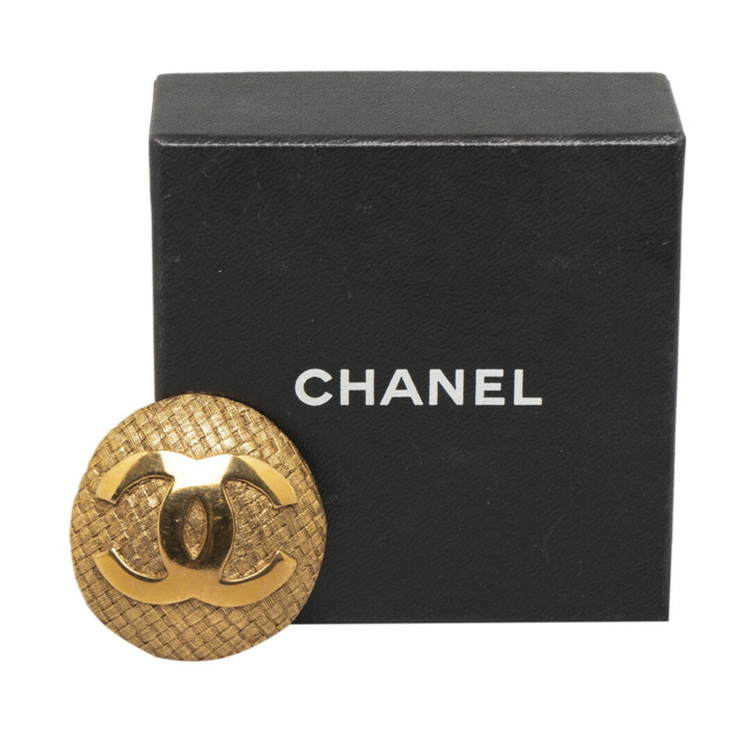 CHANEL(シャネル)のシャネル ヴィンテージ 編み込み デカココ ココマーク ブローチ メッキ レディース CHANEL 【228-38882】 レディースのアクセサリー(ブローチ/コサージュ)の商品写真